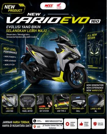 NEW VARIO EVO 160 RESMI HADIR, TAMPIL DENGAN DESAIN LEBIH MODERN DAN PERFORMA SEMAKIN BERTENAGA